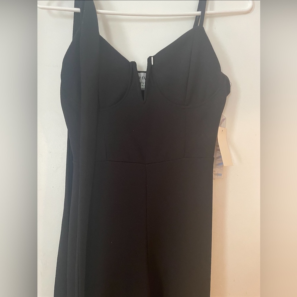 Almost Famous Bra Cup Cami Notch Neck Jumpsuit, Size: Small, Black